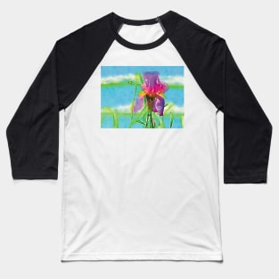 Purple Iris Baseball T-Shirt